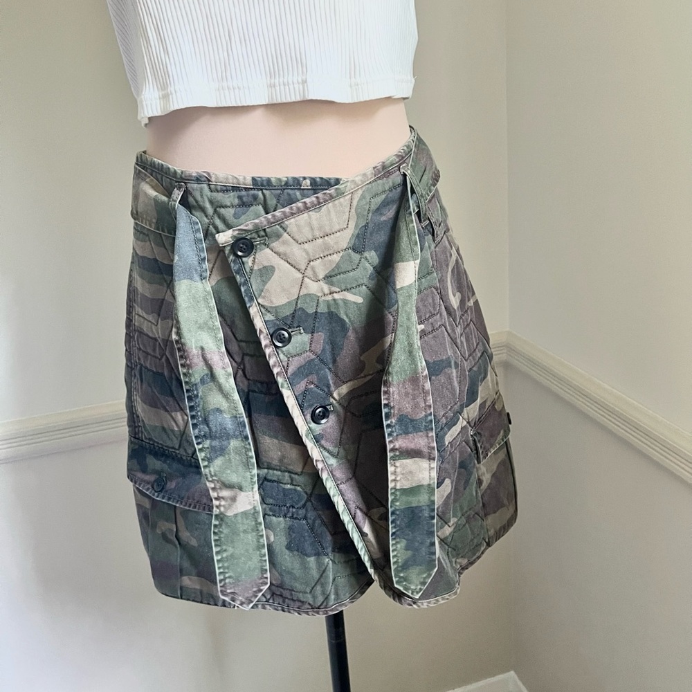 Marissa Webb Katrina Quilted Woodland Camo Mini‎ Skirt - Picture 7 of 16